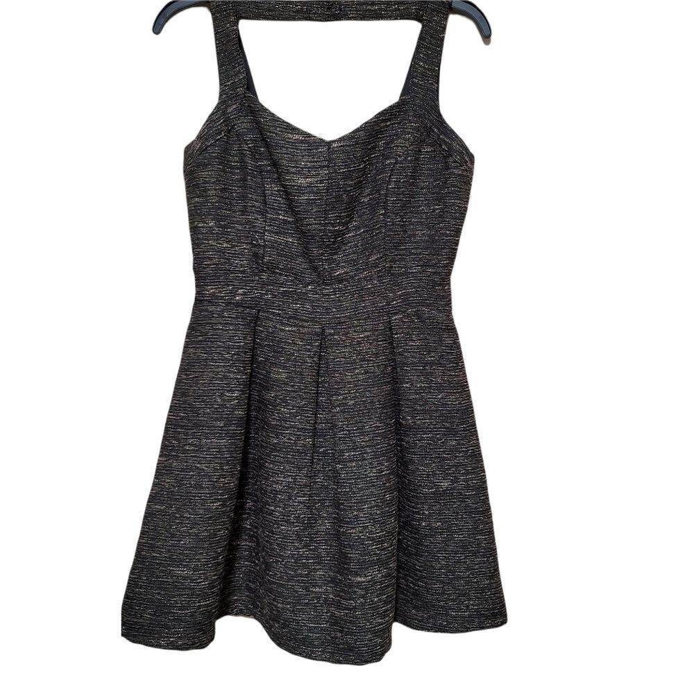 Charming Charlie Black Metallic Dress S